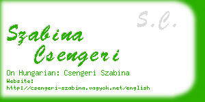 szabina csengeri business card